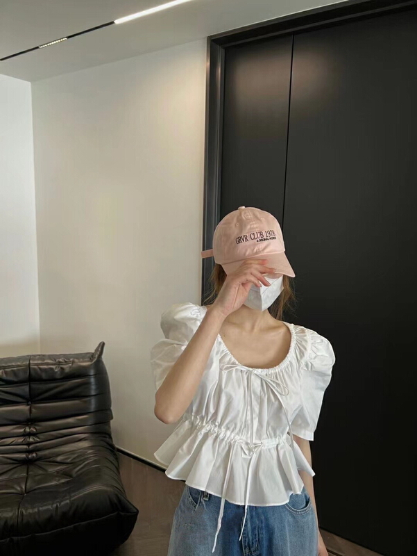 [gogoing] versatile solid color tied waist shirt 9597\hyy