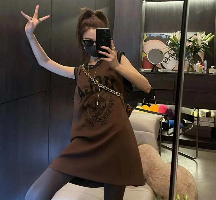 [1to3] simple letter printed round neck short sleeve T-shirt 8127\lsw