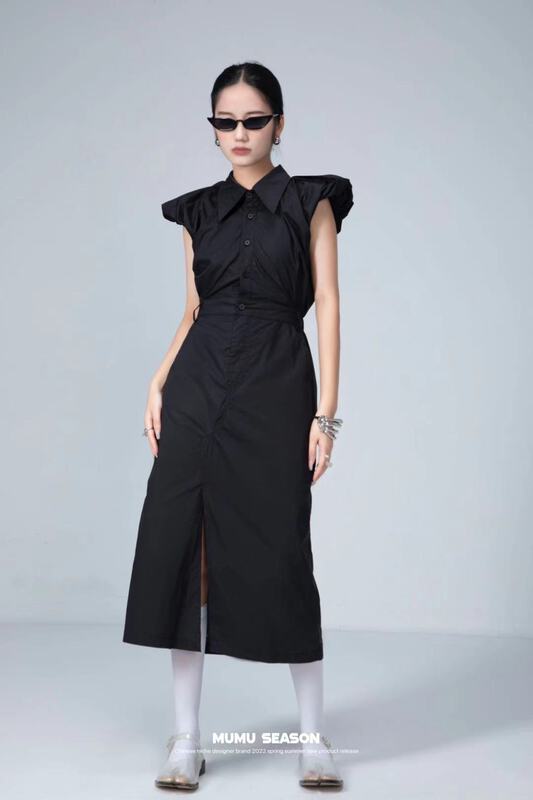 [Mumu session] striped waist revealing machine dress 2552 \zxl
