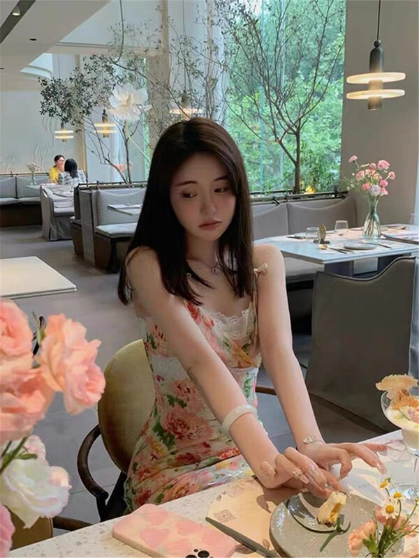 [Linna] pure desire sling floral dress 124687\jj