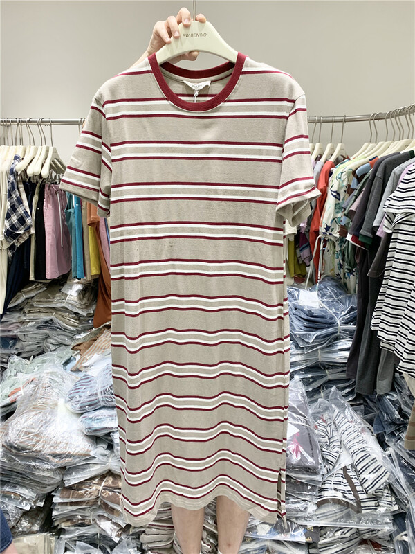 [benwo] Korean loose texture Pullover long short sleeve T-shirt 06151\cls