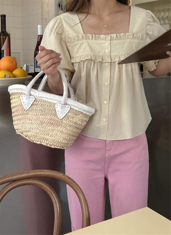 [acme ground] Japanese versatile fungus edge age reducing shirt 1956\cls