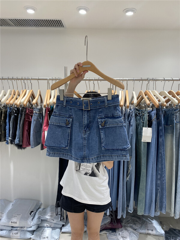 [o not 1] Korean simple slim skirt pants (with waist rope) n117\lsw