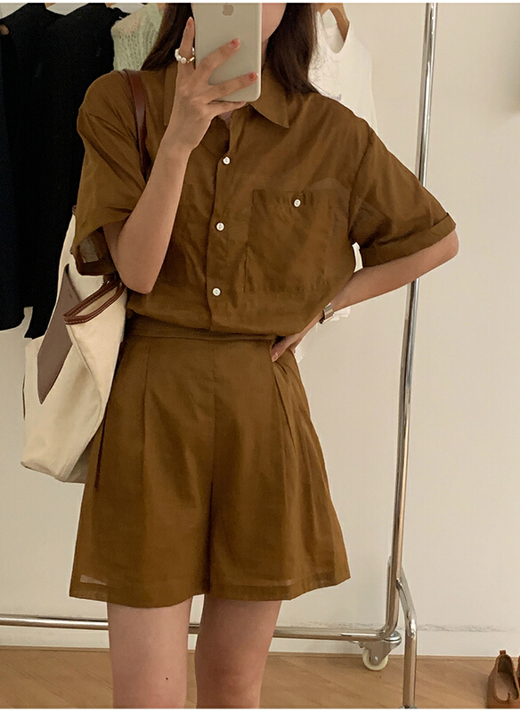 [the mind] solid color premium casual shorts 60557-1\jhy