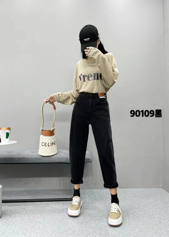 Original price 99.99! [okd] Korean versatile Slim Fit Jeans 90109-00\zxl