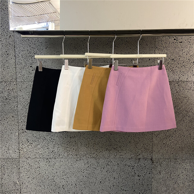 [wuzhinvhai] casual simple and versatile A-line skirt 83069\cls