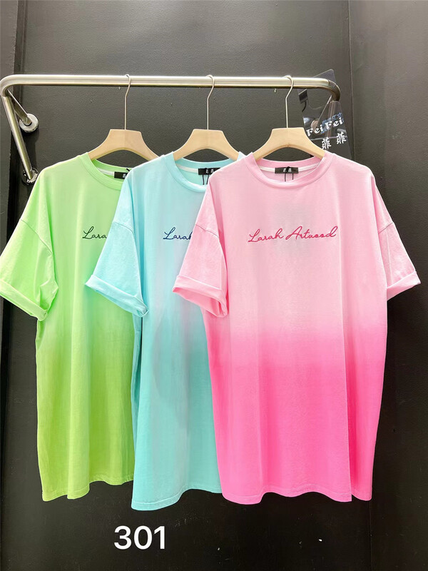 [Feifei] fashion gradient casual versatile short sleeve T-shirt 301\ozq