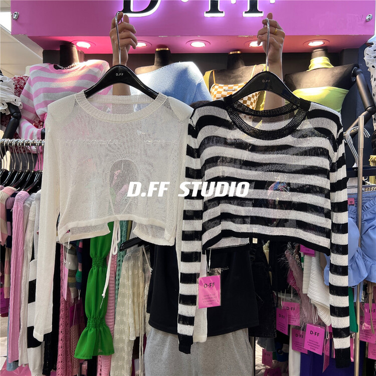 [d.ffstudio] simple and fashionable back hollow tie knit ys1-1187\wtt