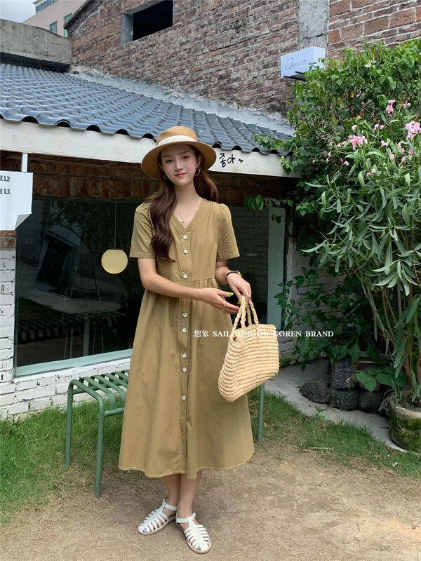 [imagine sailormoon] Korean versatile breasted slim dress 88635\xyy