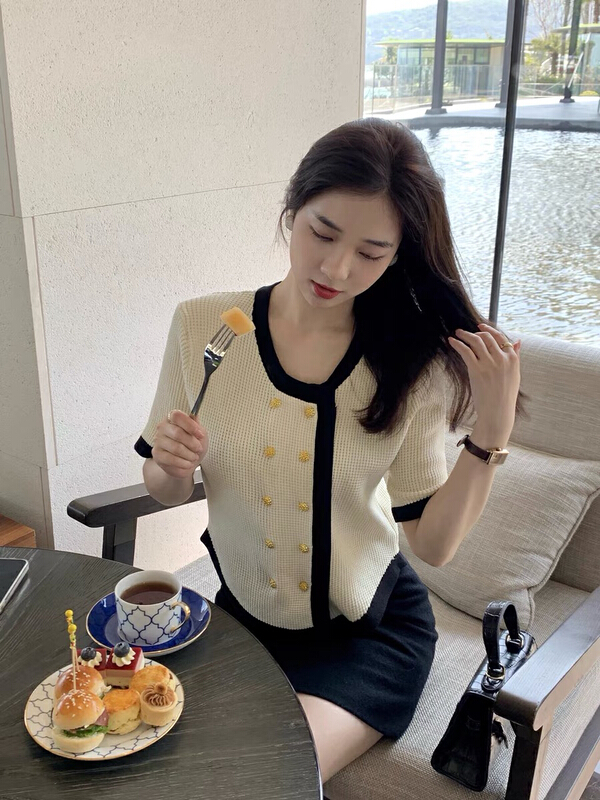 [Weika] xiaoxiangfeng advanced short sleeve sweater 8206ka\lsl