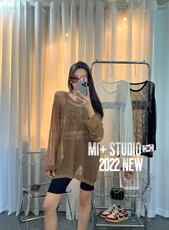 [mi+] personalized letter hollowed out loose knit 2187\ozq