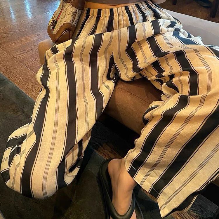 [Duomi] striped Relaxed Straight pants 223\zxl