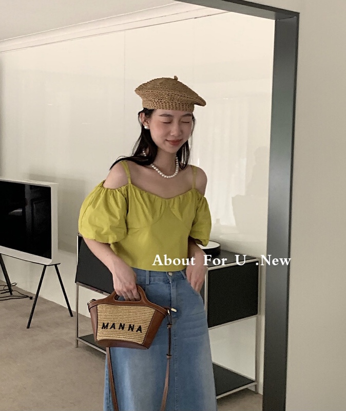 [about for u] off shoulder short temperament shirt 66265\zxx