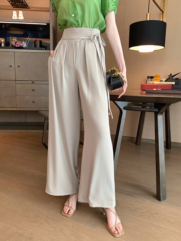 [Hanna Hanna] temperament design relaxed pants m3226\jhy