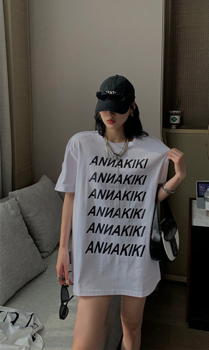 [ID] Unisex casual loose letter short sleeve T-shirt 3083\lsl