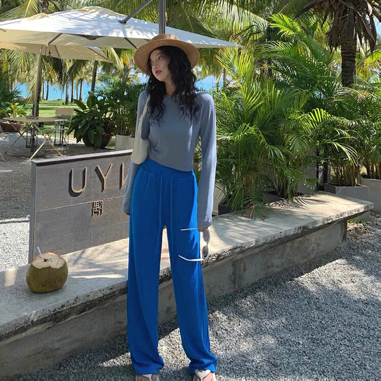 Main 8 colors! [JX] slim down Korean floor dragging casual pants in summer (only casual pants) 28051\wtt