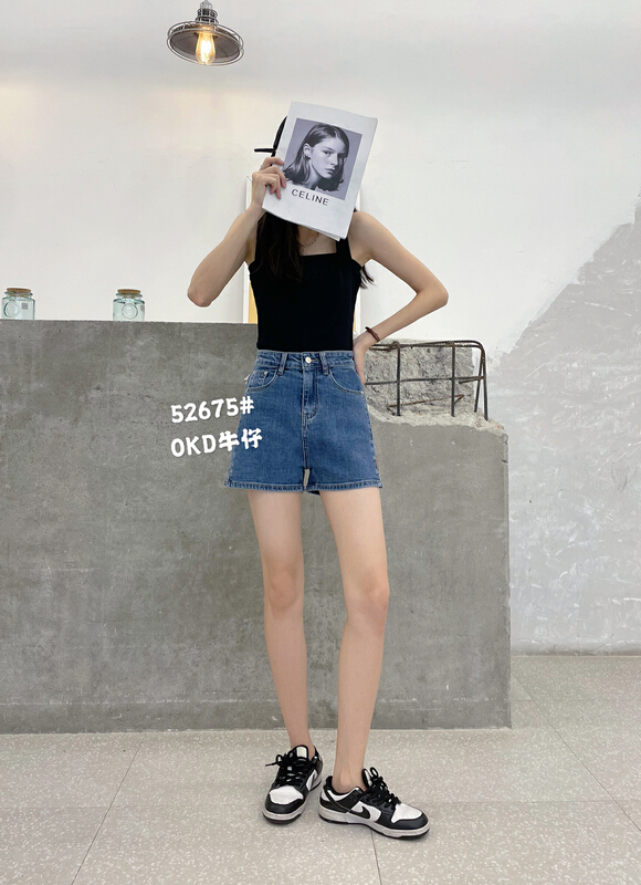 [okd] simple and versatile fashion denim shorts 52675\zxl