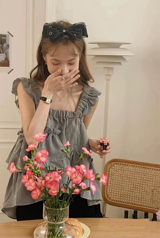 [strawberry] Feifei C sleeve sweet and gentle shirt s896\l