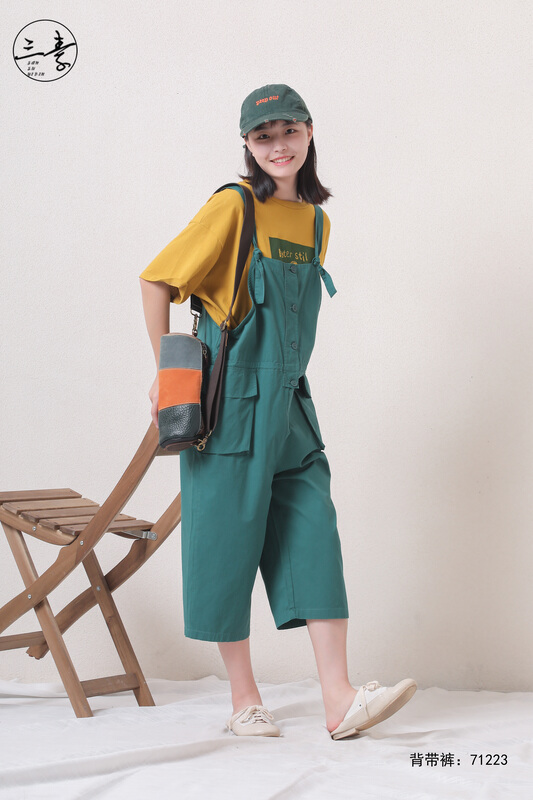 [original three element clothes] simple temperament Hugh loose literary style suspenders 71223