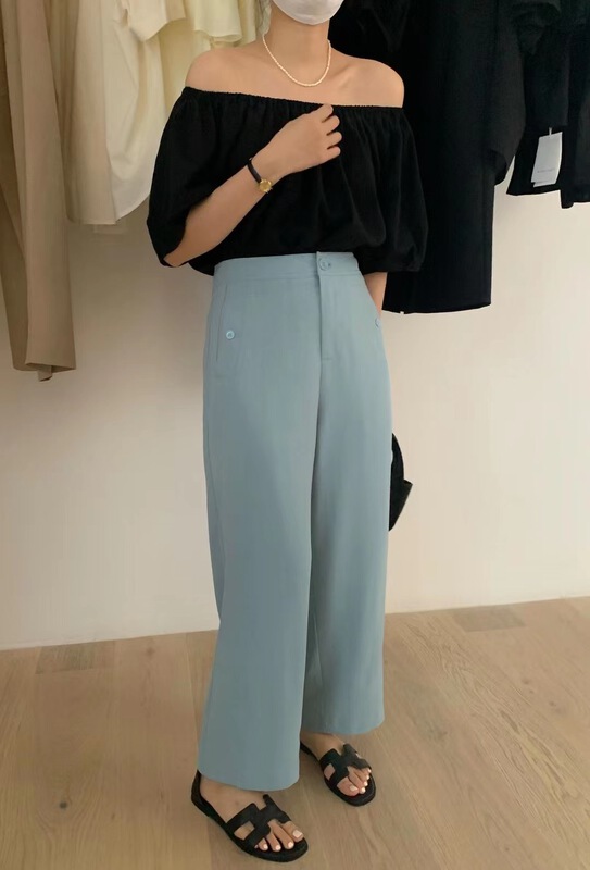 [wanna] straight loose and versatile pants 89262\zxl