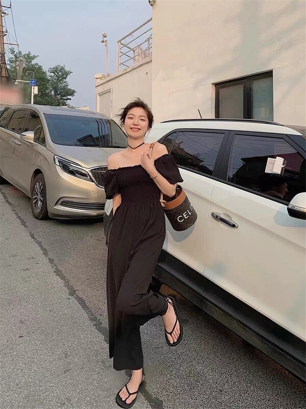 [Bingbing] full of temperament one shoulder waist Jumpsuit ys1-8206\csx