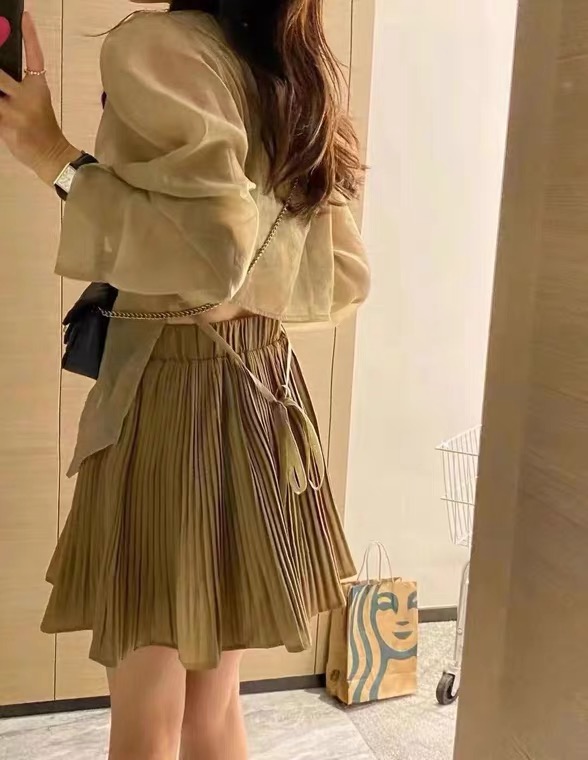 [wht] elastic waist versatile pleated skirt (sold separately) ys1-6032\wtt