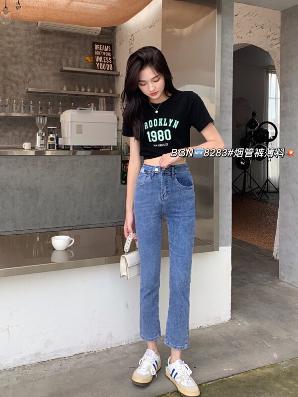 [cuckoo] simple and slim stretch pipe jeans 8283\wtt