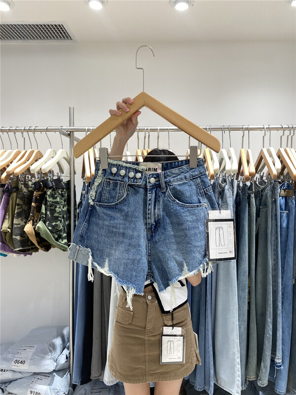 [o not 1] heavy industry Korean slim denim shorts w996\lsw