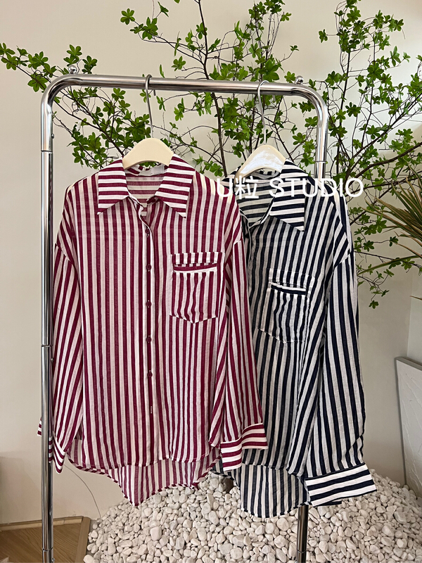 [U grain] New Stripe sunscreen shirt 6239\fhx