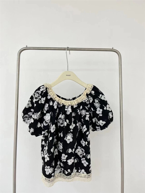 [most] round neck floral loose shirt 97258 \zjy