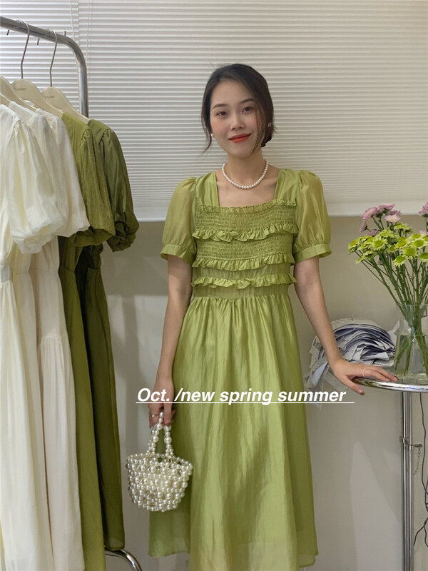 [OCT] Han Shu high waist dress 1626\hjy