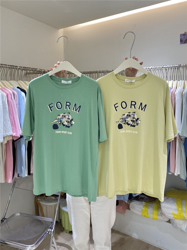 [we are young] Korean cartoon printed versatile short sleeve T-shirt 123\zxx