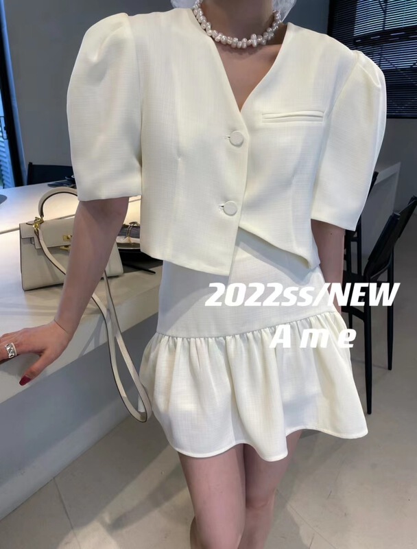 [ame] simple and fashionable A-line short skirt skirt (only selling skirt) 73833\xyj