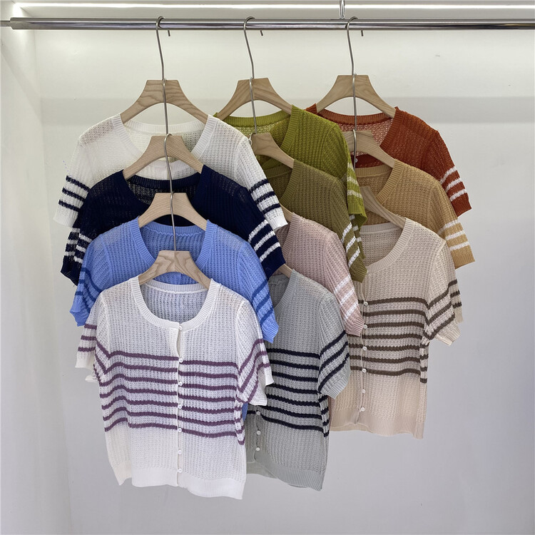 Eleven colors! [dvz] fashion stripe simple casual shirt 62065\zxx