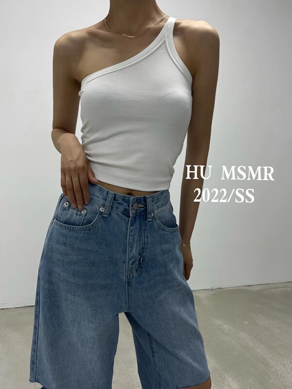 [Hu] basic versatile solid short vest / sling 8090\ozq