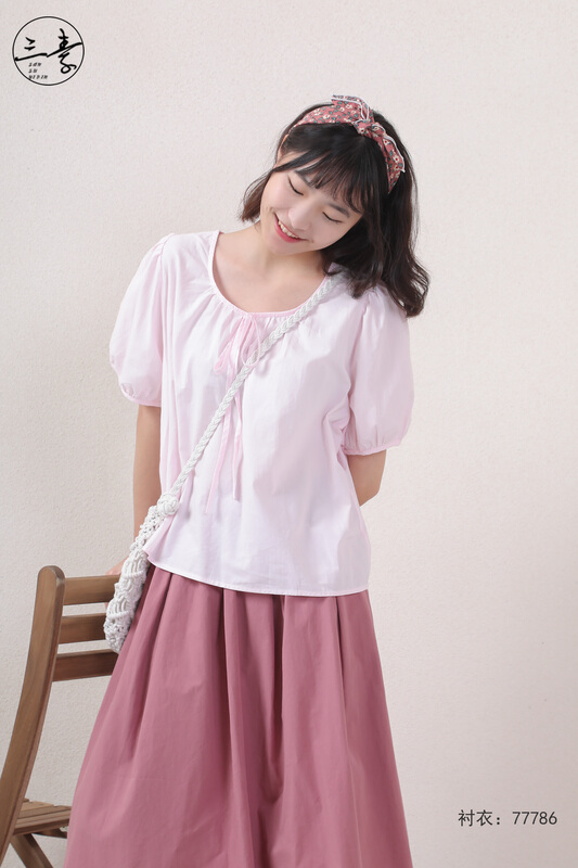 [original three plain clothes] simple temperament leisure art shirt 77786
