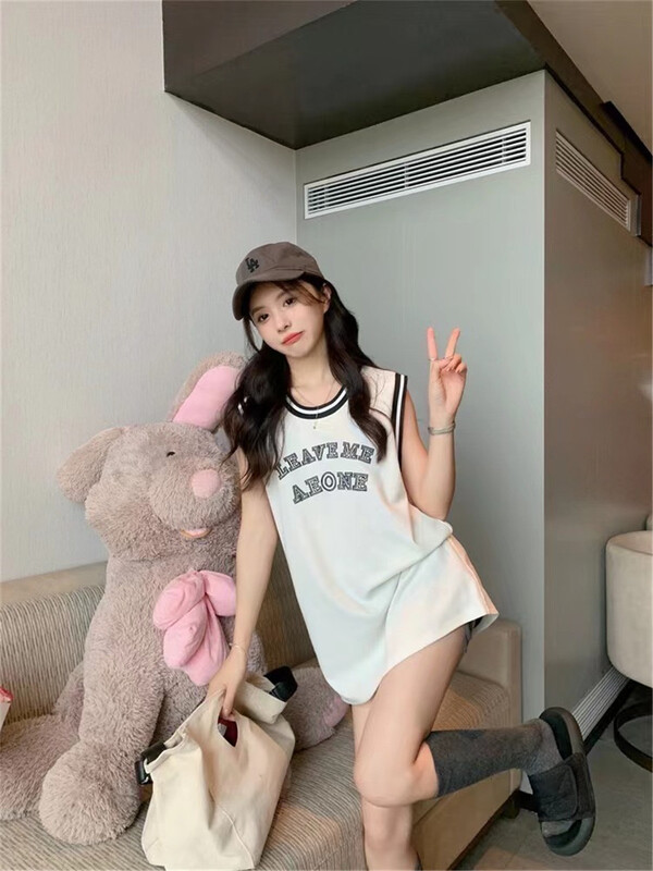 [Bingbing] letter fashion loose vest / sling ys1-8332\xyj