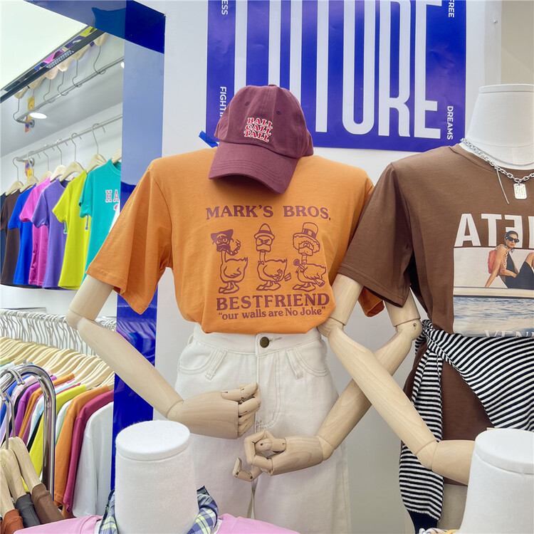 [1986] fashionable Korean Short Sleeve T-shirt (T-shirt only) f2003\lsl