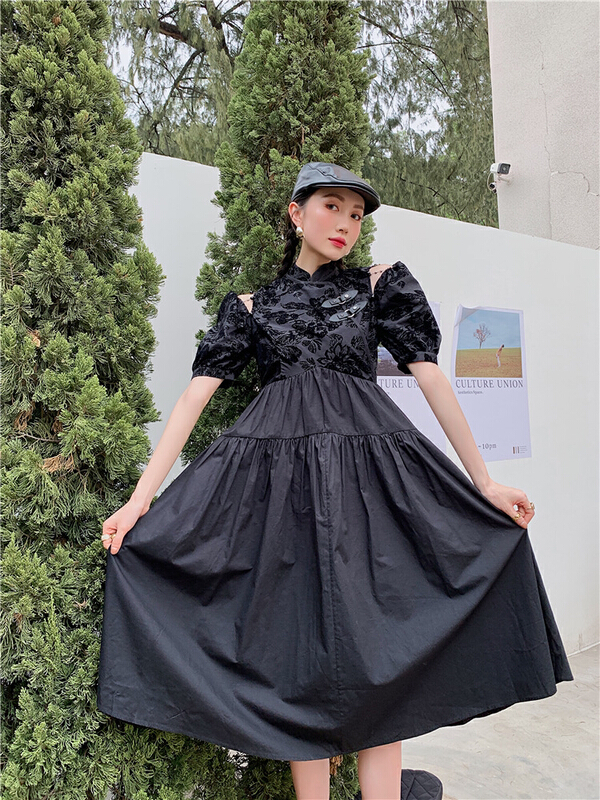 [AC] deconstructing stitching hollowed out punk dress 7095\jj