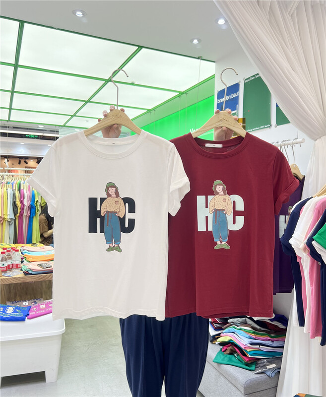 [1986] little girl print versatile fashion short sleeve T-shirt f3705\lsl