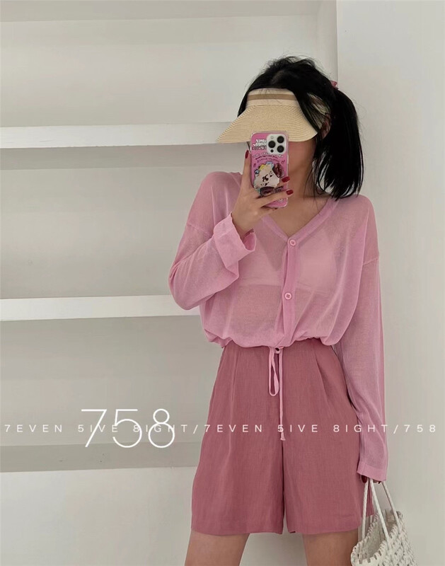 [7even5ive8eight] elastic waist high waist versatile casual shorts (pants only) 1993\hjy