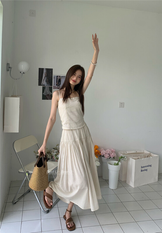 [best u] Korean aging retro vest / sling (excluding necklace) 56089\lsw