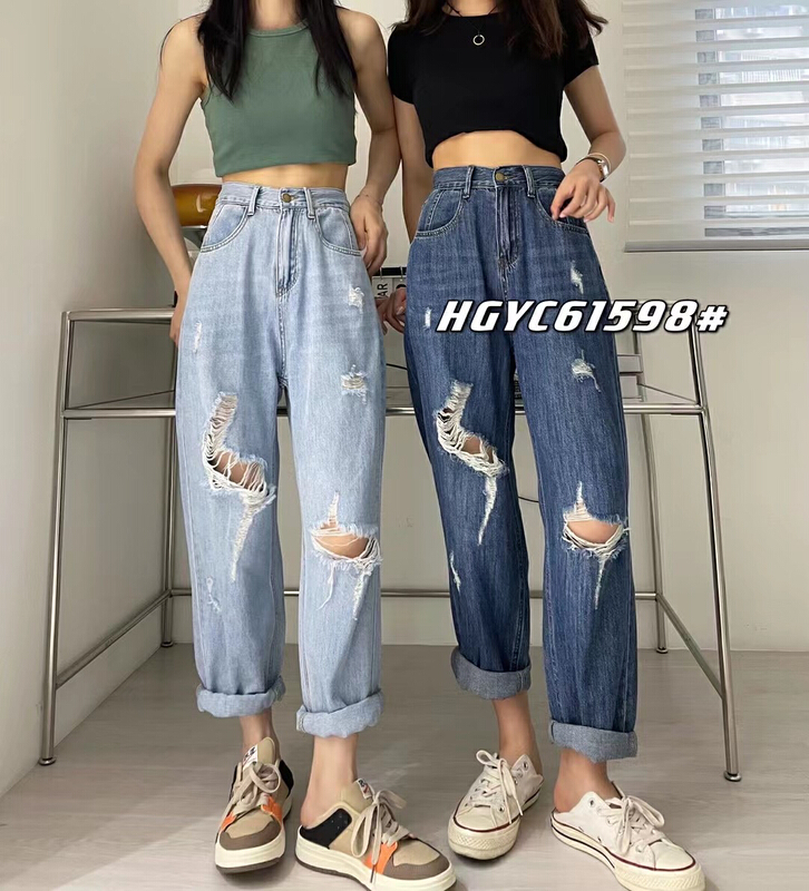 【 nobody 】 front and back hole western style dad jeans 61598\jj