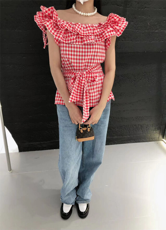 [rich rich] lattice lady vest / suspender (with belt) 9271\y