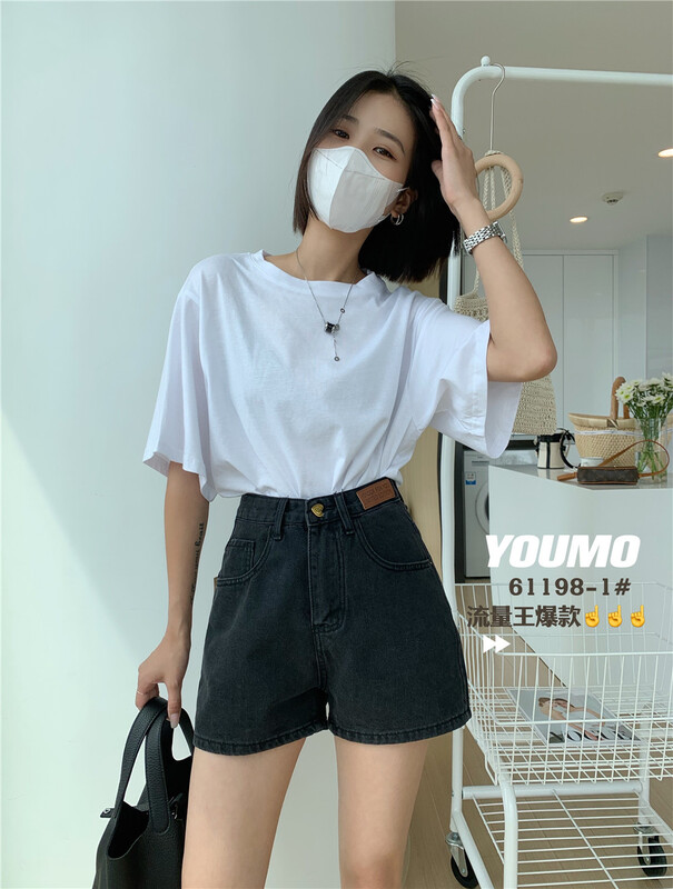 Popular models at stalls ~!! [suxinlan /youmo] personalized versatile skinny denim shorts 61198\cqw