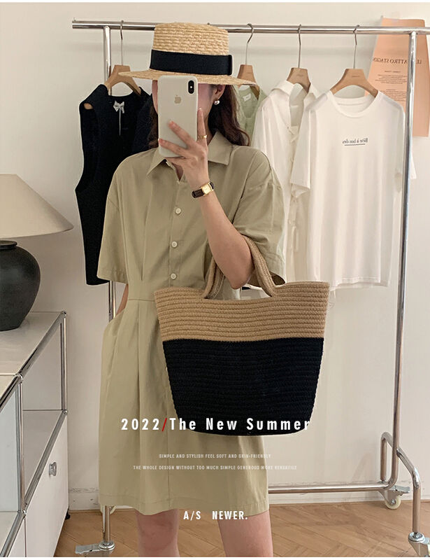 [the mind] waist closing casual versatile dress 60583\jhy
