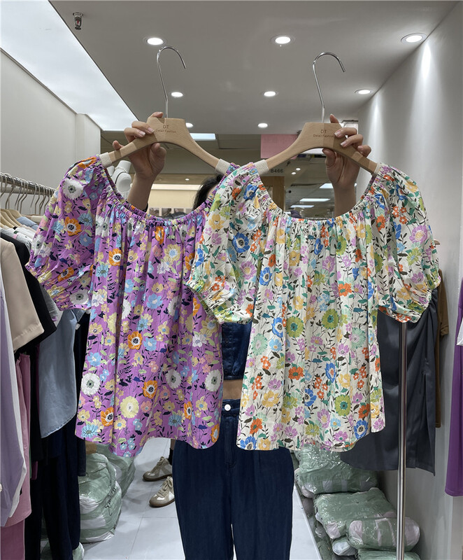 [DT] off shoulder printed lady shirt ys1-8026\hyy