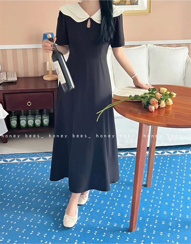 [honeybees] French elegant color matching dress ys1-8923\l