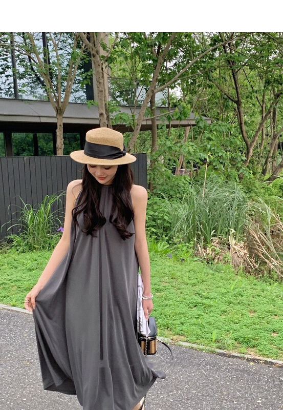[x · h studio] right angle shoulder neck sleeveless dress 03140\ozq