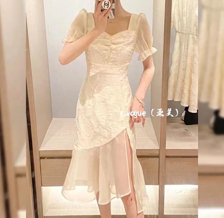 [c.vogue] French style fishtail waist slimming dress 5817\pcz